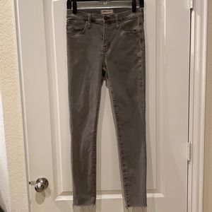Madewell Light Grey 9” High Rise Skinny Jeans